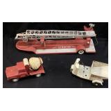 (3) 1950s PRESSED STEEL TOY CARS, STRUCTO FIRE