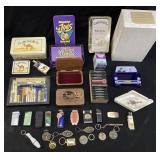 RJR CAMEL COLLECTIBLES, TIN, LIGHTERS, KEY