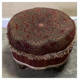 VICTORIAN FOOT STOOL, 15in ROUND