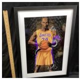 KOBE BRYANT LA LAKERS #24 FRAMED PRINT