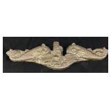 VTG. 15in BRASS NAVY SUBMARINE WARFARE INSIGNIA