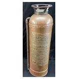 VTG. COPPER & BRASS EMPIRE FIRE EXTINGUISHER w