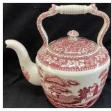 SPODE PINK TOWER PATTERN TEAPOT