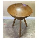 ANTIQUE 3 LEG YARN OR DOUGH BOWL
