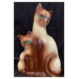 MID CENTURY HOWARD KRON SIAMESE CATS TV LAMP