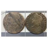 2 CONNECTICUT  COPPER COINS