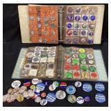 (2) BINDERS FULL OF ASSORTED POLITICAL BUTTONS