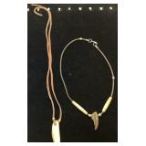 (2) NATIVE AMERICAN WHALE TOOTH & BEAR CLAW