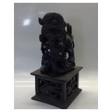 VTG. CHINESE WOODEN CARVED FOO DOG