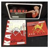 (3) RJR TOBACCO RED KAMEL CIGARETTE METAL SIGNS