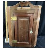 VINTAGE MINI CORNER CABINET, 27in H