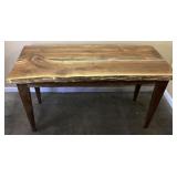 64in by 32in LIVE EDGE WALNUT EPOXY RESIN DINING