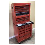 CRAFTSMAN ROLLING TOOL CABINET w ASSORTED TOOLS,