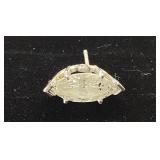 SINGLE 14K WHITE GOLD MARQUISE DIAMOND EARRING