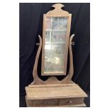 VTG. DRESSER TOP VANITY w MIRROR, MIRROR IS BROKEN