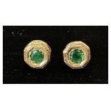 14K EMERALD EARRINGS