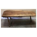 42in by 17in LIVE EDGE EPOXY RESIN SLAB 3 FOOTED