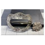 EDWARDIAN ERA SASH AND HAT PIN