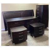 5 PIECE DARK ESPRESSO QUEEN BEDROOM SET