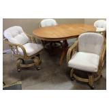 (4) LANE VENTURE COASTAL RATTAN ROLLING DINING