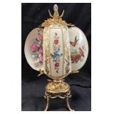 VTG. FABERGE STYLE HAND DECORATED BIRDS IN A