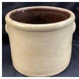 ANTIQUE J. FISHER & CO, LYONS, NY STONEWARE CROCK