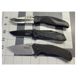 3 KERSHAW KNIVES