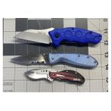 3 KERSHAW KNIVES