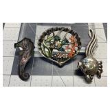 3 VTG STERLING OCEANIC BROOCHES