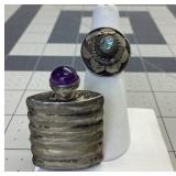 VTG POISON RING AND PERFUME BOTTLE