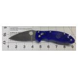 SPYDERCO MANIX 2 BLUE KNIFE