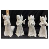 (4) DRESDEN PORCELAIN ANGEL MUSICIAN FIGURINES