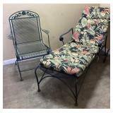 WROUGHT IRON ROCKER & LOUNGE CHAIR