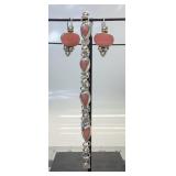 STERLING SILVER BRACELET AND EARRING SET