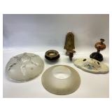 VINTAGE LIGHT FIXTURES, LAMP AND WALL SCONCE