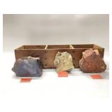 PETRIFIED WOOD, CHALCEDONY, ORBICULAR BLUE