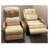 PAIR OF LA-Z-BOY PALM BEACH RATTAN ROCKER