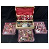 ASSORTED COSTUME JEWELRY w SOME STERLING SILVER