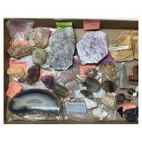 GEMSTONE LOT AGATE, MICA, TOURMALINE, ONYX,