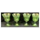 (4) INDIANA CARNIVAL GLASS HARVEST GRAPE WATER