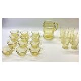 MADRID AMBER FEDERAL DEPRESSION PITCHER AND 6