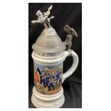 GERMAN GERZIT MILITARY STEIN, 10in H
