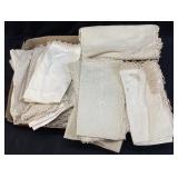BOX OF VTG. EMBROIDERED LINEN NAPKINS