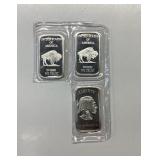 3 TROY OZ. BUFFALO INGOTS