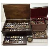 ASSORTED CUFF LINKS, TIE CLIPS/TACKS, 14KT