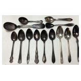 (13) STERLING SILVER SPOONS, 248g TOTAL WEIGHT,