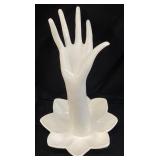 HAND-SHAPED JEWELRY HOLDER, 10in H