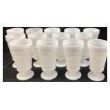(13) HAZEL ATLAS GRAPE PATTERN TEA GLASSES,