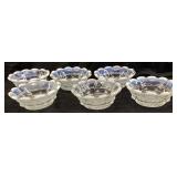 (6) NORTHWOOD REGAL PATTERN WHITE OPALESCENT