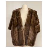 VINTAGE MINK FUR STOLE/WRAP AND VINTAGE SUEDE